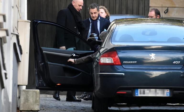 Paris (AFP). Financement de la campagne 2012: Sarkozy chez les juges (photographe AFP)