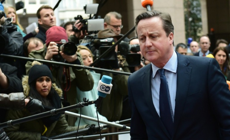 Bruxelles (AFP). Brexit: Cameron n'acceptera pas un accord qui ne réponde pas aux besoins du Royaume-Uni
