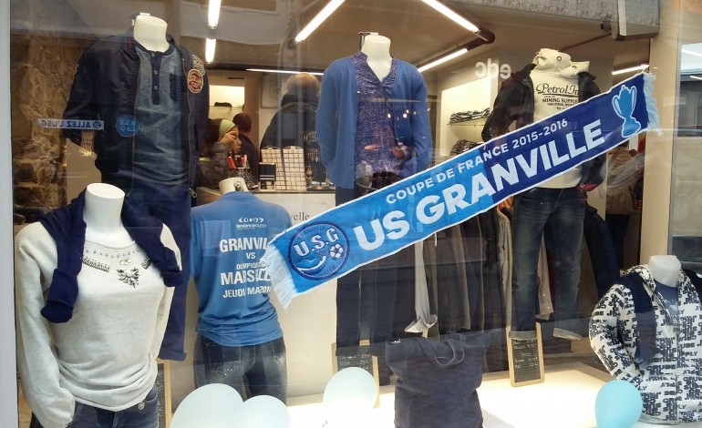 Coupe de France : les commerces de Granville aux couleurs de l'US Granville