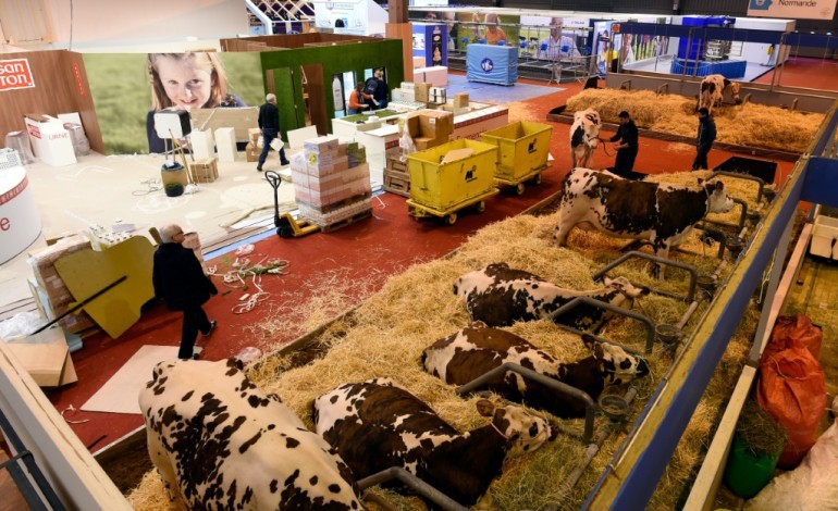 Paris (AFP). Salon de l'agriculture: des éleveurs sifflent Hollande en scandant Démission 