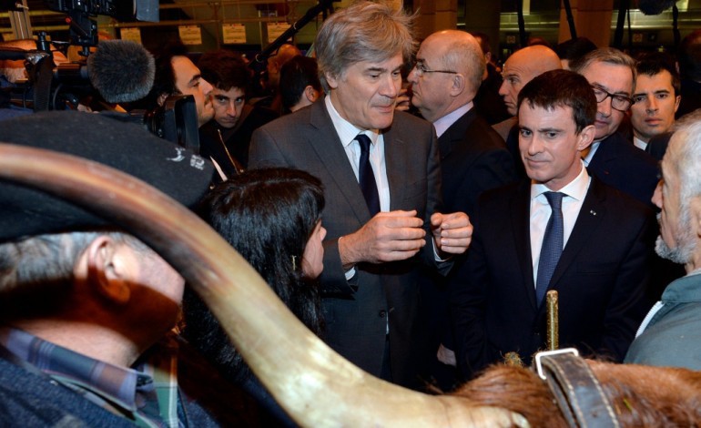 Paris (AFP). Salon de l'agriculture: vous êtes les pantins de l'Europe, lance un éleveur à Valls