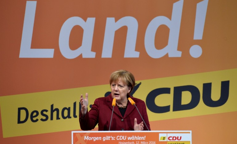 Berlin (AFP). Allemagne: en pleine crise des réfugiés, Merkel face à un test électoral