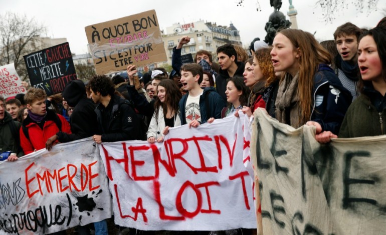 Paris (AFP). Loi travail: le projet à l'Assemblée, étudiants et lycéens appelés à manifester