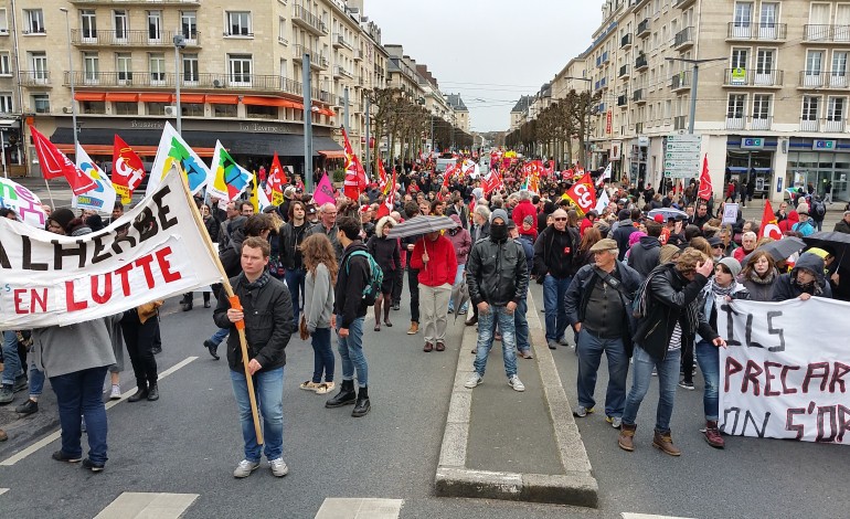 Loi Travail à Caen : 1 400 personnes au départ, peut-être 2 000 au plus fort de la manifestation