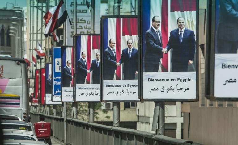 Le Caire (AFP). Le président français François Hollande en visite d'Etat en Egypte