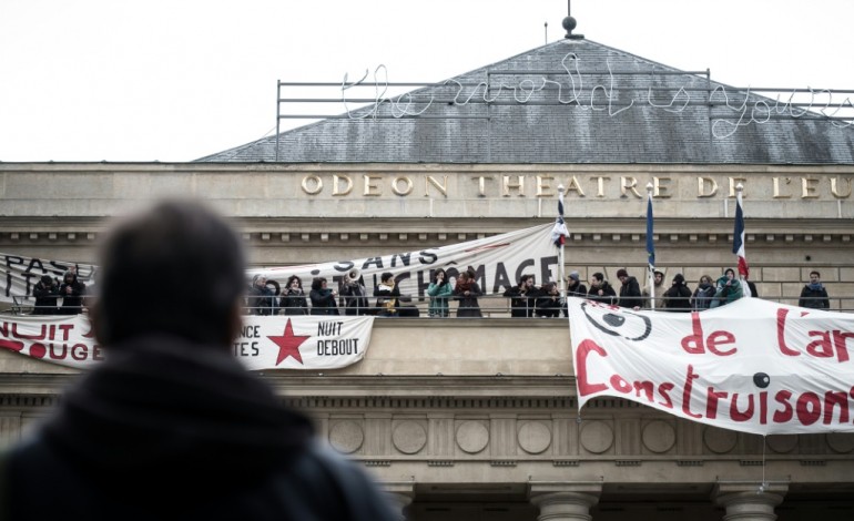 Paris (AFP). Les intermittents du spectacle "déterminés" à rester à l'Odéon