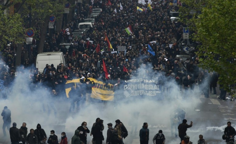 Paris (AFP). 60.000 manifestants à Paris contre la loi travail, selon la CGT 