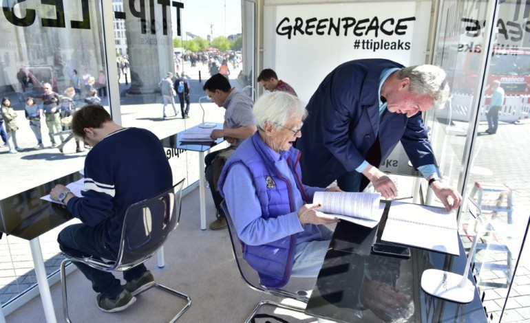 Berlin (AFP). Greenpeace lève le voile sur une partie du mystère TTIP