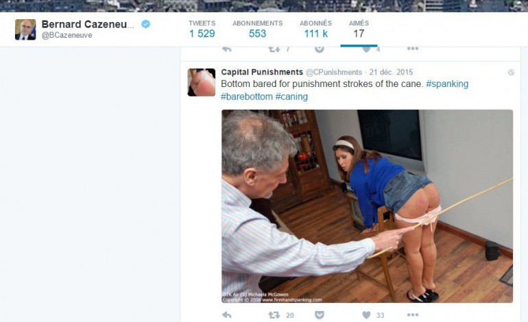 Quand Bernard Cazeneuve, l'élu de Normandie, aime un tweet de fessée érotique