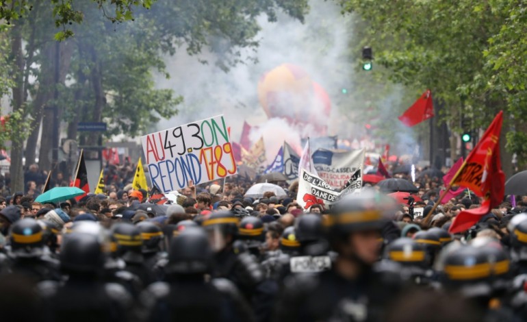 Paris (AFP). Loi travail: 14.000 manifestants à Paris selon la police, 100.000 selon la CGT