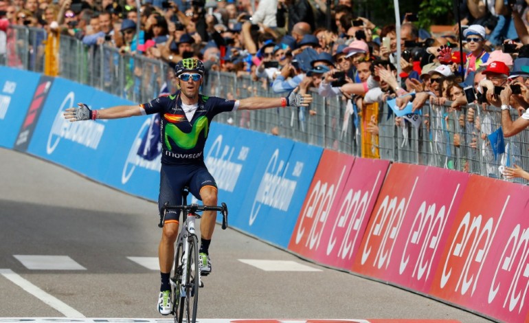 Andalo (Italie) (AFP). Tour d'Italie: Valverde vainqueur de la 16e étape devant Kruijswijk