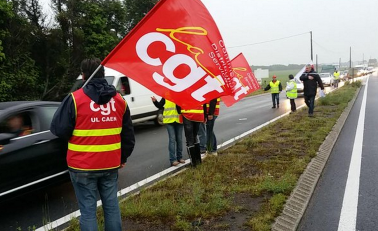 Loi Travail : barrage routier près de Caen, la circulation perturbée