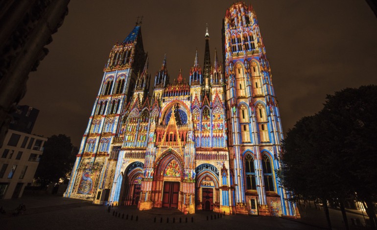 Retour du spectacle de lumières à la cathédrale de Rouen