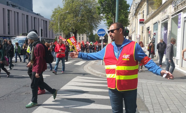 Caen : Rachid, militant CGT, assure la sécurité dans les manifestations