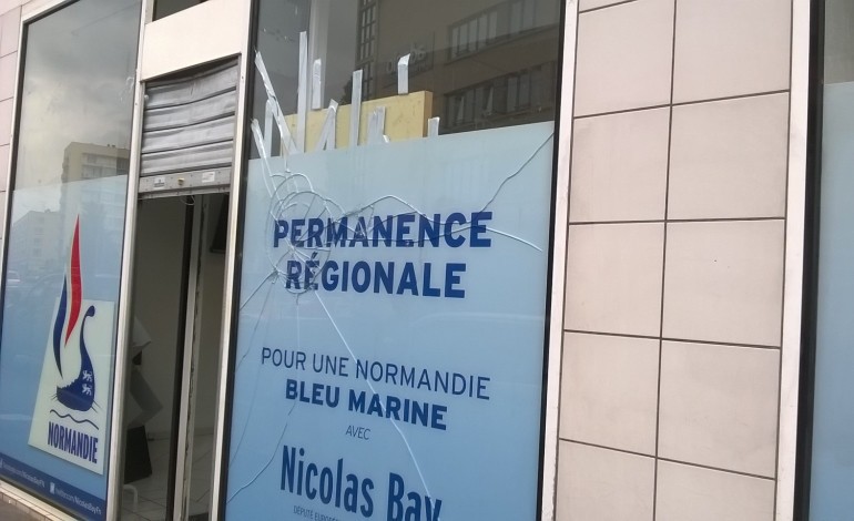 Nouvelles dégradations sur la permanence du Front National à Caen (Calvados)