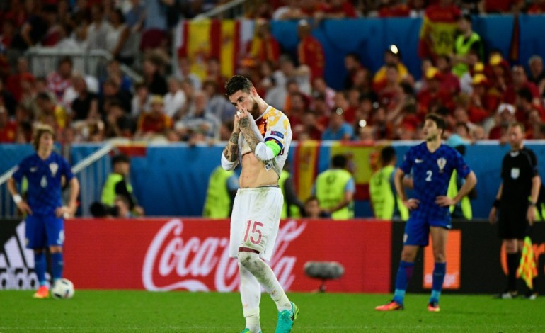 Paris (AFP). Euro-2016: l'Espagne, battue par la Croatie, jouera Italie en 8e