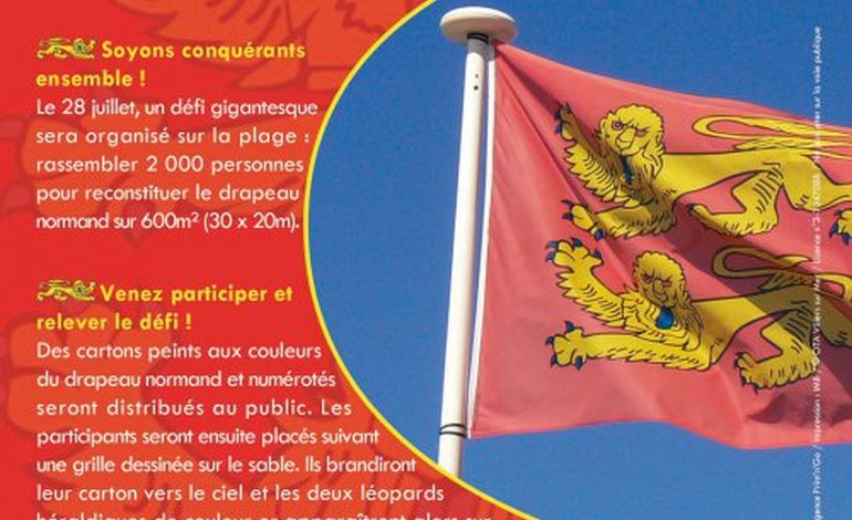 Un défi pour la Normandie : reconstitution humaine du drapeau normand aujourd'hui