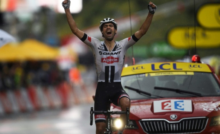 Arcalis (Andorre) (AFP). Tour de France: Dumoulin gagne sous l'orage, Contador renonce