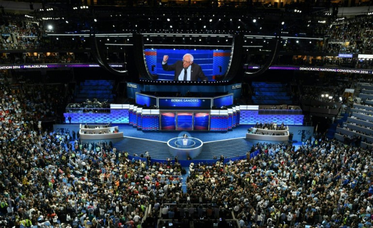 Philadelphie (Etats-Unis) (AFP). Convention démocrate: Bernie Sanders "fier" de soutenir Hillary Clinton