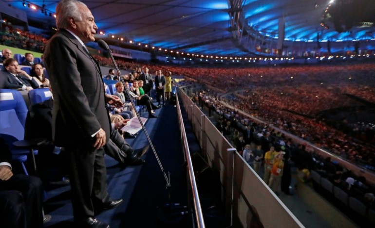Rio de Janeiro (AFP). JO-2016 : Le président brésilien par intérim Michel Temer ouvre les Jeux sous les huées