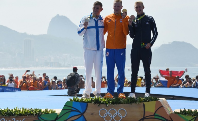 Rio de Janeiro (AFP). JO-2016/Marathon eau libre: Marc-Antoine Olivier et le bronze historique