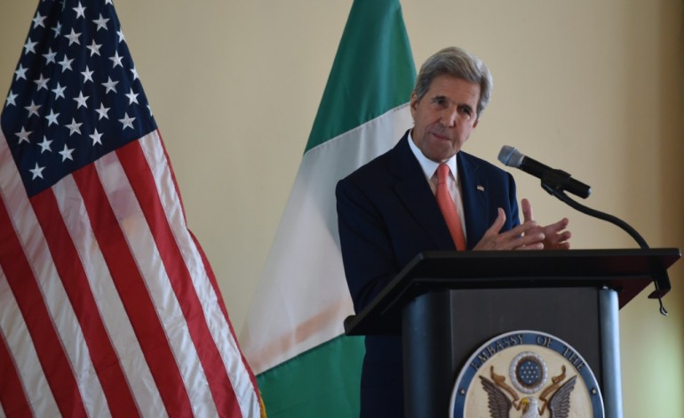 Sokoto (Nigeria) (AFP). Nigeria: en visite, John Kerry félicite l'armée en lutte contre Boko Haram