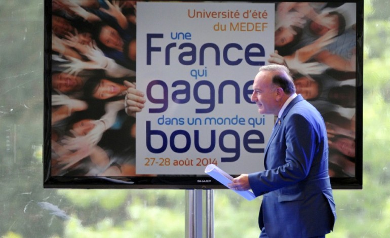 Paris (AFP). Le Medef à l'heure de la campagne présidentielle pour son université d'été