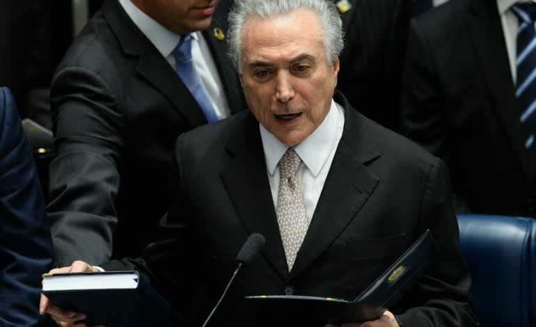 Brasilia (AFP). Le conservateur Temer gouvernera un Brésil en pleine tourmente