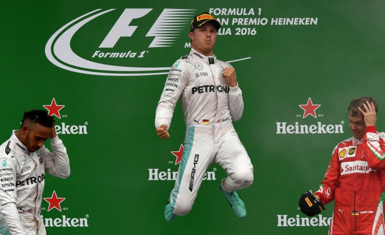 Monza (Italie) (AFP). GP d'Italie: Rosberg gagne et revient à deux points d'Hamilton