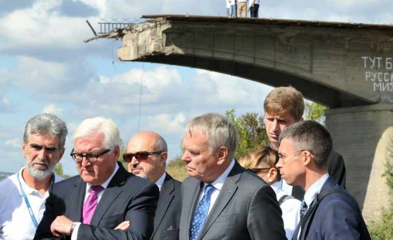 Slaviansk (Ukraine) (AFP). Ukraine: les chefs de la diplomatie française et allemande dans l'Est