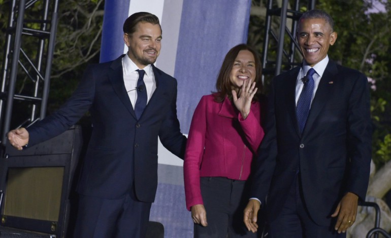 Washington (AFP). DiCaprio, Obama et la "course contre la montre" sur le climat