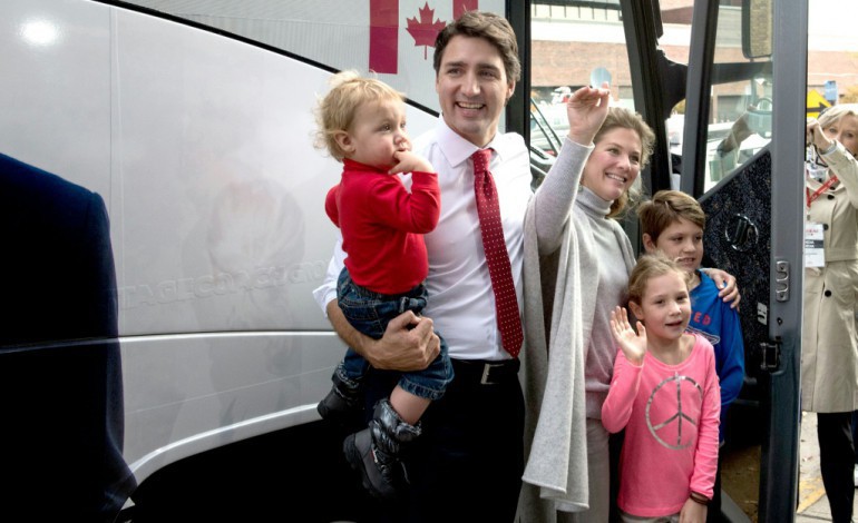 Montréal (AFP). Justin Trudeau, la médiatisation de la famille comme arme politique