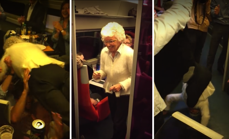 A 82 ans, elle se jette dans un « Paquito » et fait le poirier dans le wagon-bar du TGV !