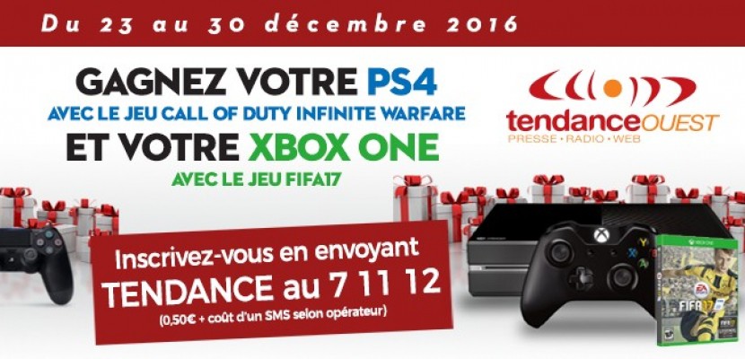 Gagnez votre Xbox One, votre PS4 et vos jeux sur Tendance Ouest