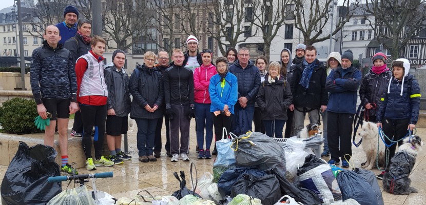 Rouen. À Rouen, les joggeurs écolos ramassent 210 kilos de déchets