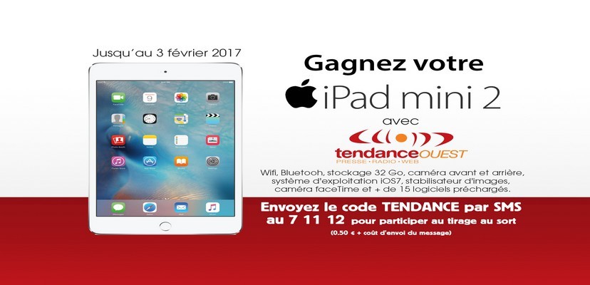 Gagnez votre iPad Mini 2 sur Tendance Ouest 