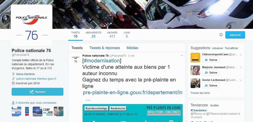 Rouen. En Seine-Maritime, la police nationale se met à Twitter
