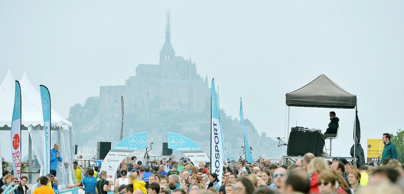 Marathon . Marathon du Mont-Saint-Michel : trail de l'Archange et semi-d'Avranches pour un samedi monstrueux