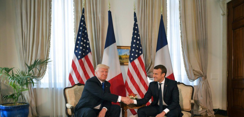 Première rencontre entre Trump et Macron à l'ambassade américaine à Bruxelles