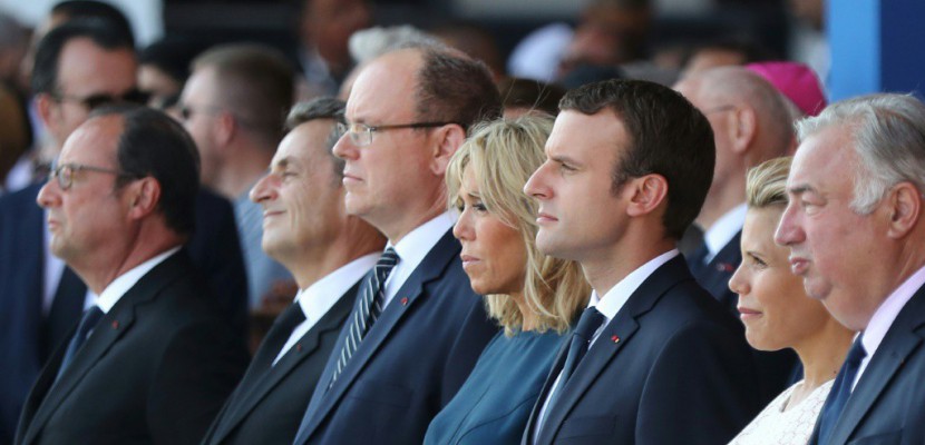 Macron, Hollande et Sarkozy ensemble à Nice pour l'hommage aux victimes