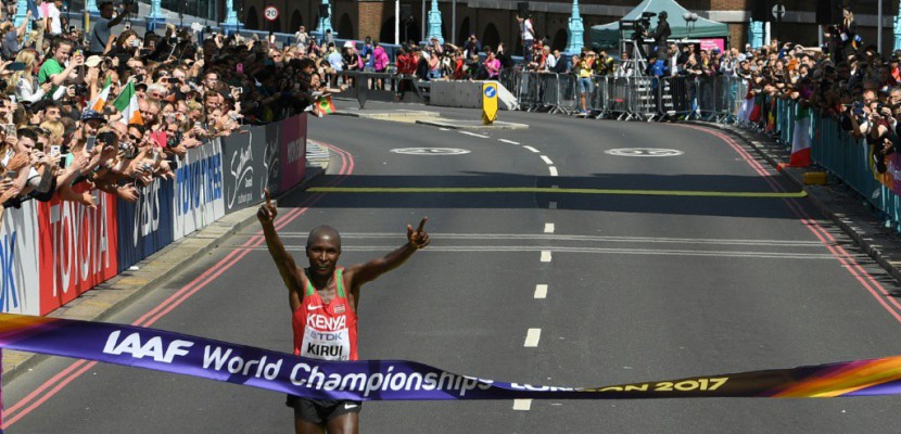 Athlétisme: le Kényan Geoffrey Kipkorir Kirui sacré sur le marathon aux Mondiaux