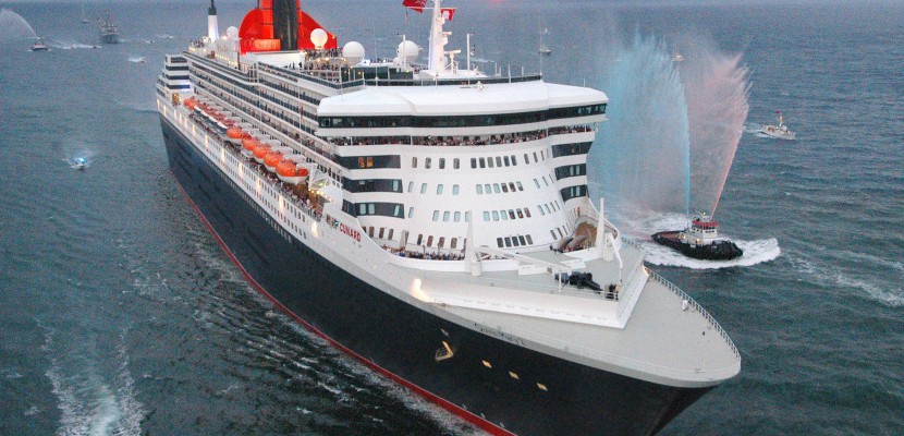 Le-Havre. Le Queen Mary 2 vient au Havre pour effectuer une transatlantique vers New-York