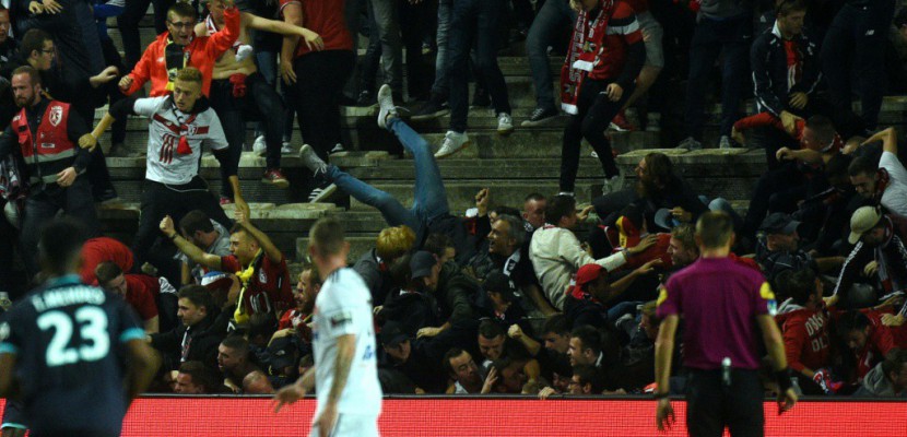 Ligue 1: Amiens-Lille, une barrière s'effondre, des supporters lillois blessés