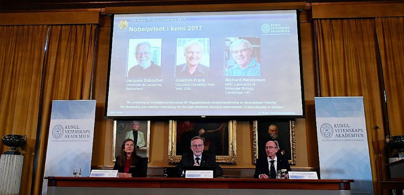 Nobel de chimie à Jacques Dubochet, Joachim Frank  et Richard Henderson