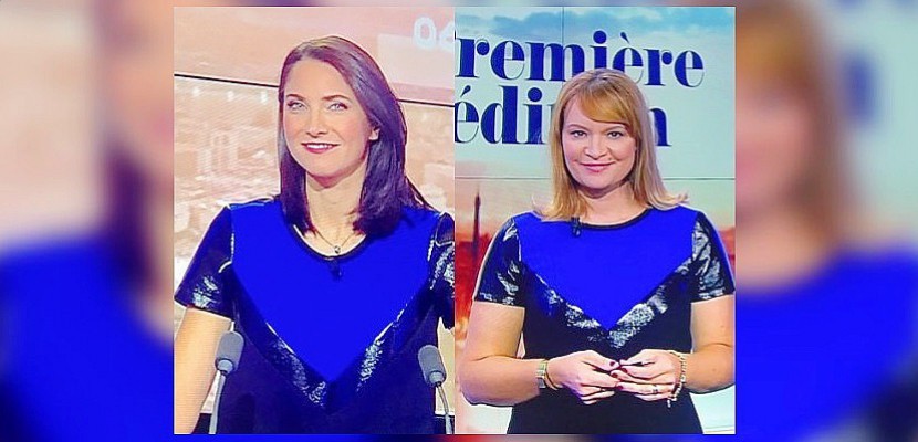 Hors Normandie. Deux journalistes, de C-News et BFM-TV, portent la même robe au même moment