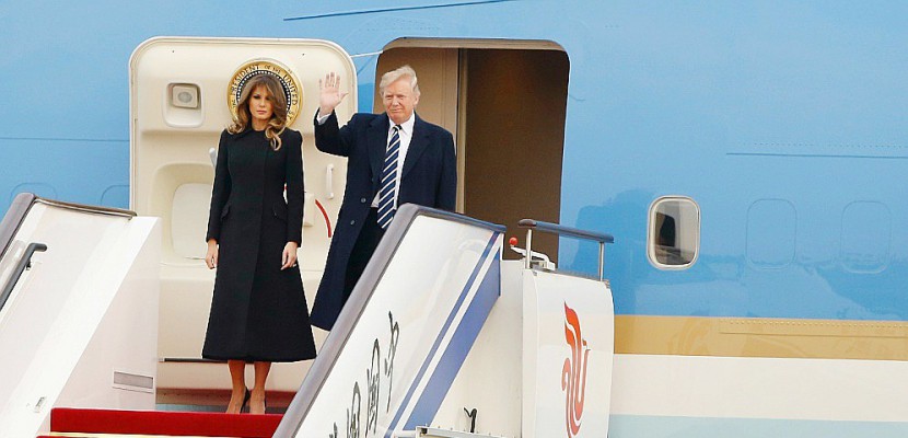 Trump arrive en Chine pour sa première visite dominée par la Corée du Nord