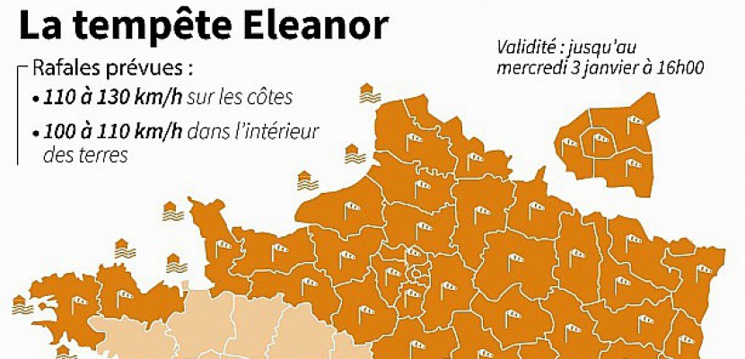 Rouen. La tempête Eleanor touche de plein fouet la Seine-Maritime