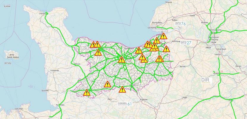 Caen. Inondations : 19 routes fermées dans le Calvados