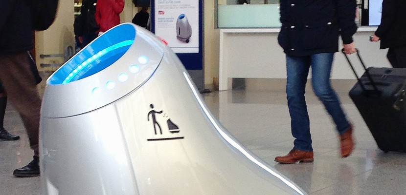 Rouen. Voici BARYL, le nouveau robot poubelle de la SNCF présenté à Rouen