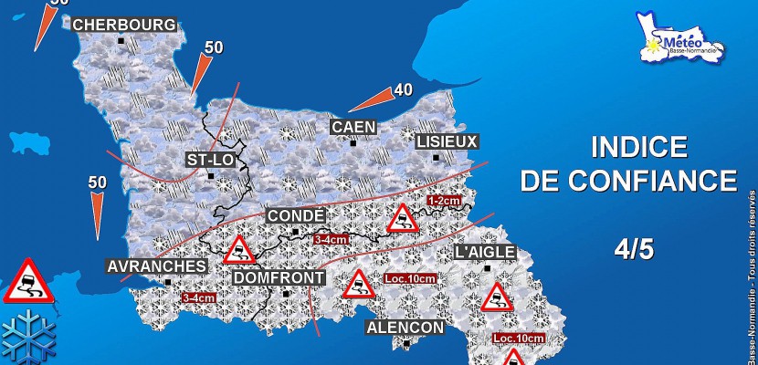Saint-Lô. La neige en approche dans l'Orne, le Calvados et la Manche
